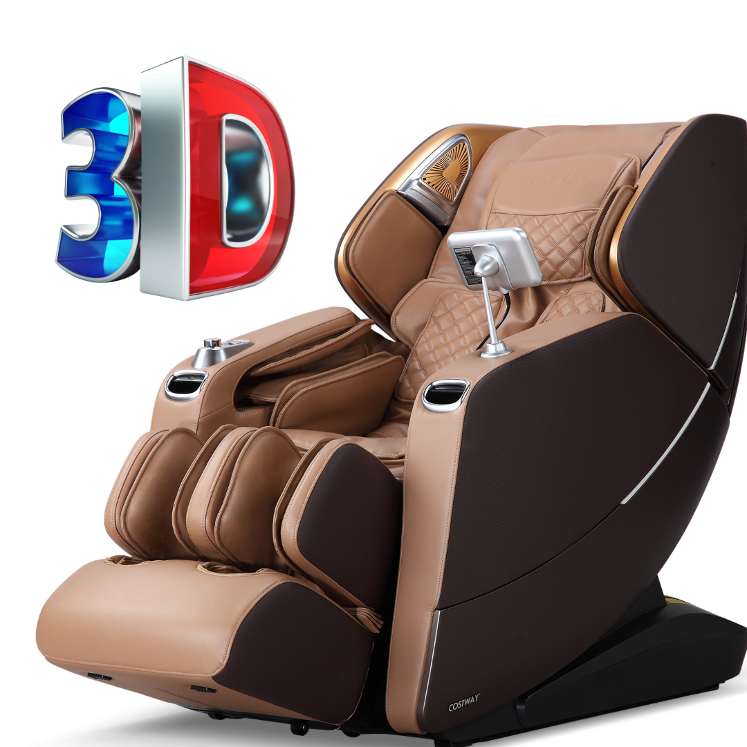 2024 Model Costway SL Track 3D Full Body Massage Chair Zero Gravity