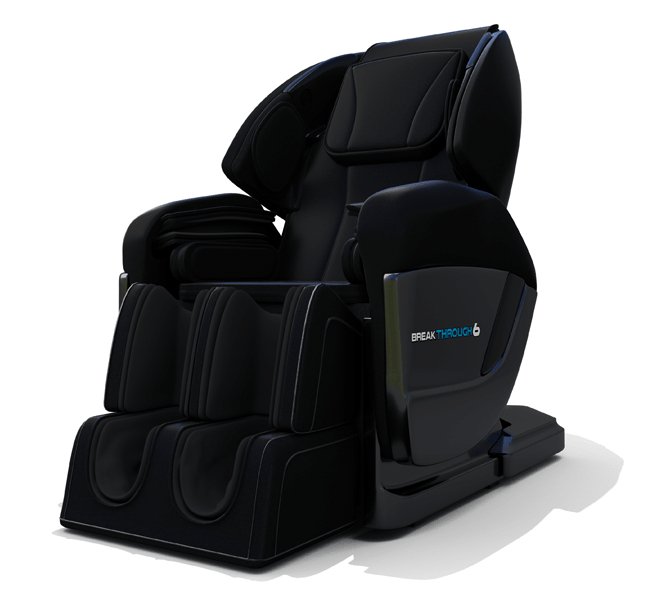 Massage chair with online heated rollers