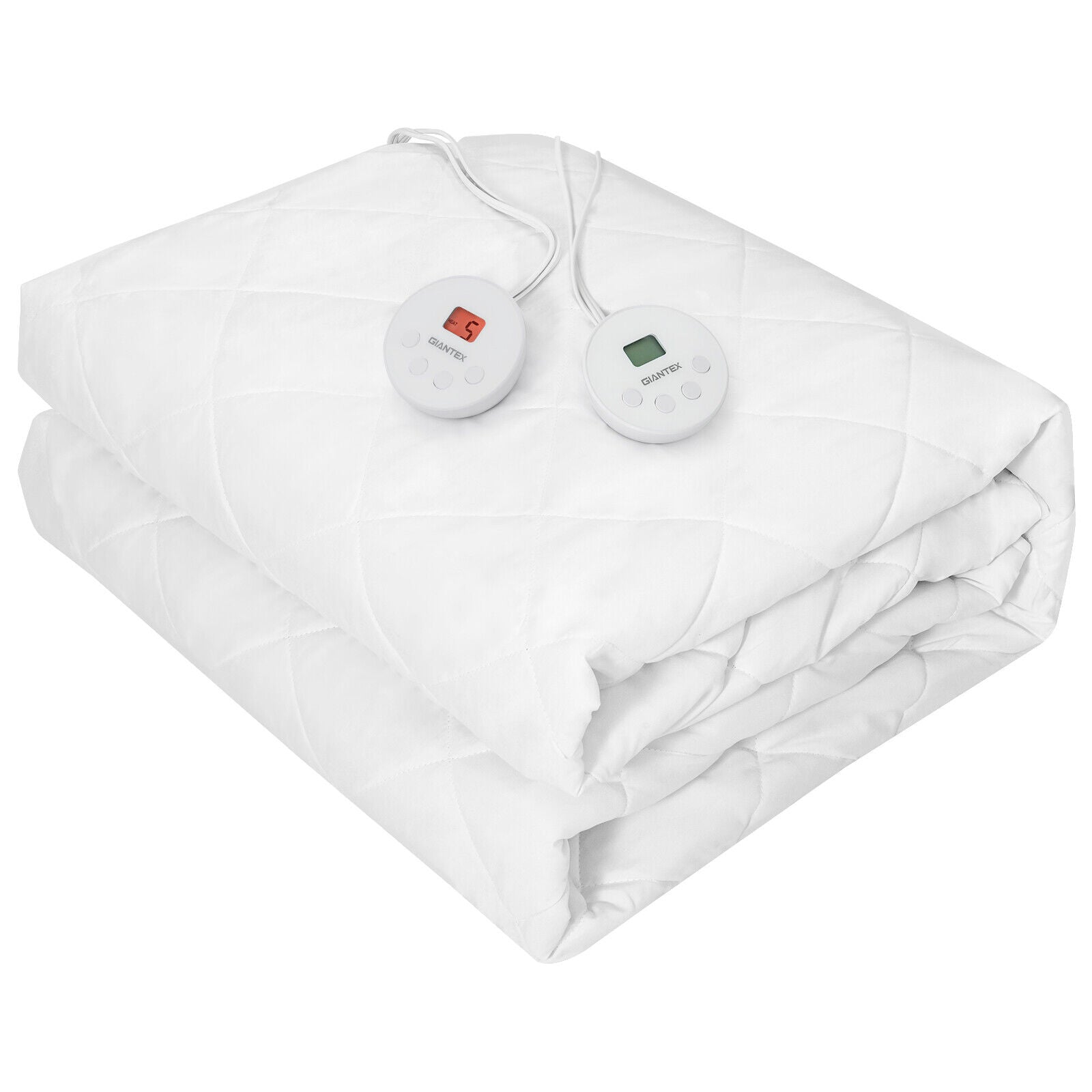 Twin Queen King Auto Shut Off Heated Electric Mattress Pad with Dual C