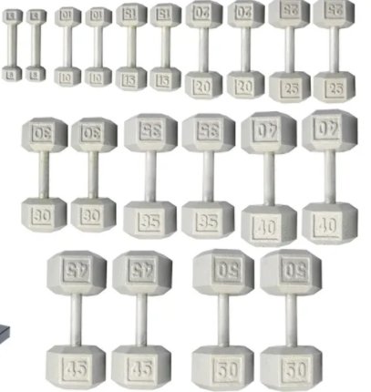 Iron cheap hex dumbbells