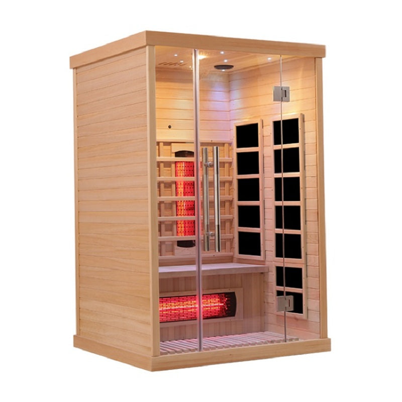 PREORDER APRIL 2025-Blisspod Venetian 2-Person  Full Spectrum Indoor Premium Canadian Hemlock Low EMF Sauna 10 Heaters Chromotherapy Reflexology