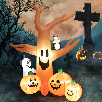 8 Feet Halloween Inflatable Dead Tree with LED Lights