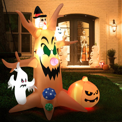 8 Feet Halloween Outdoor Dead Tree with Built-in Led Lights