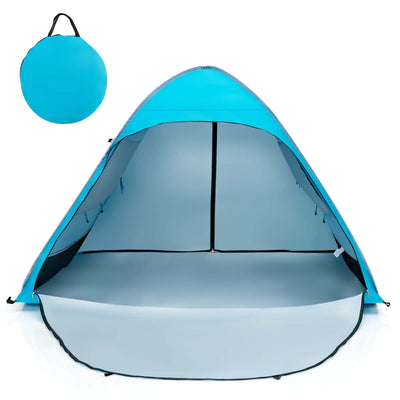 Automatic Pop-up Beach Tent with Carrying Bag-Blue