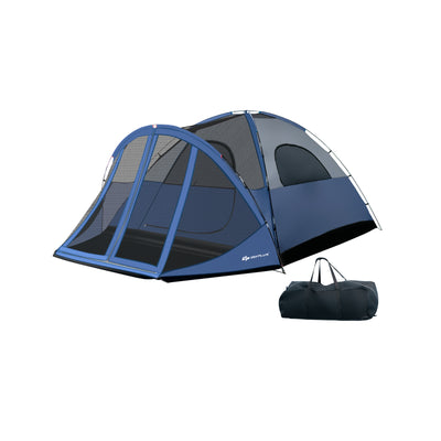 6-Person Large Camping Dome Tent with Screen Room Porch