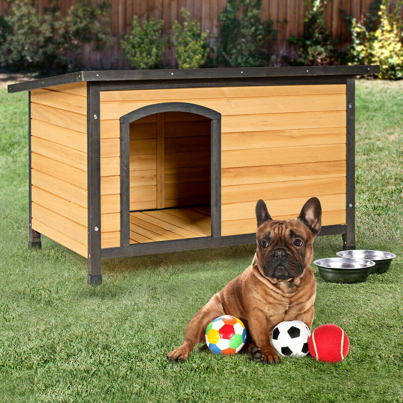 Wood Extreme Weather Resistant Pet Log Cabin-M