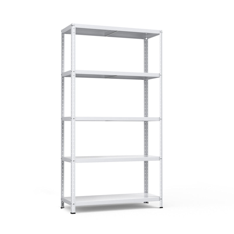 5-Tier Metal Utility Storage Rack for Free Combination-White