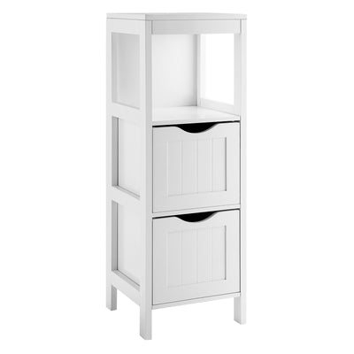 Freestanding Storage Cabinet with 2 Removable Drawers for Bathroom-White