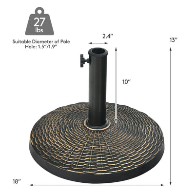 27 lbs Patio Market Umbrella Base Stand