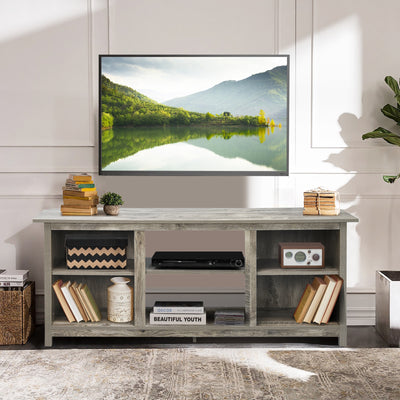 2-Tier Entertainment Media Console Center-Gray