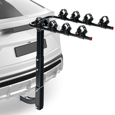 3/4-Bike Hitch Mount Rack with Safety Strap for Car Truck SUV-4-Bike