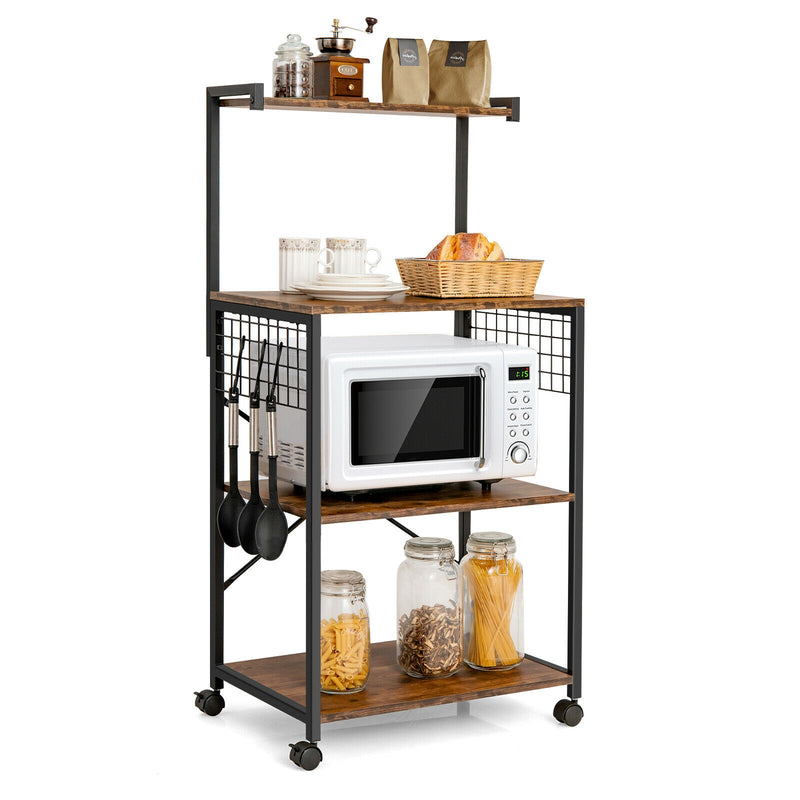 4-Tier Kitchen Baker’s Rack on Wheels