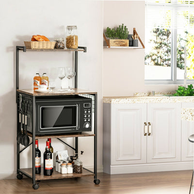 4-Tier Kitchen Baker’s Rack on Wheels