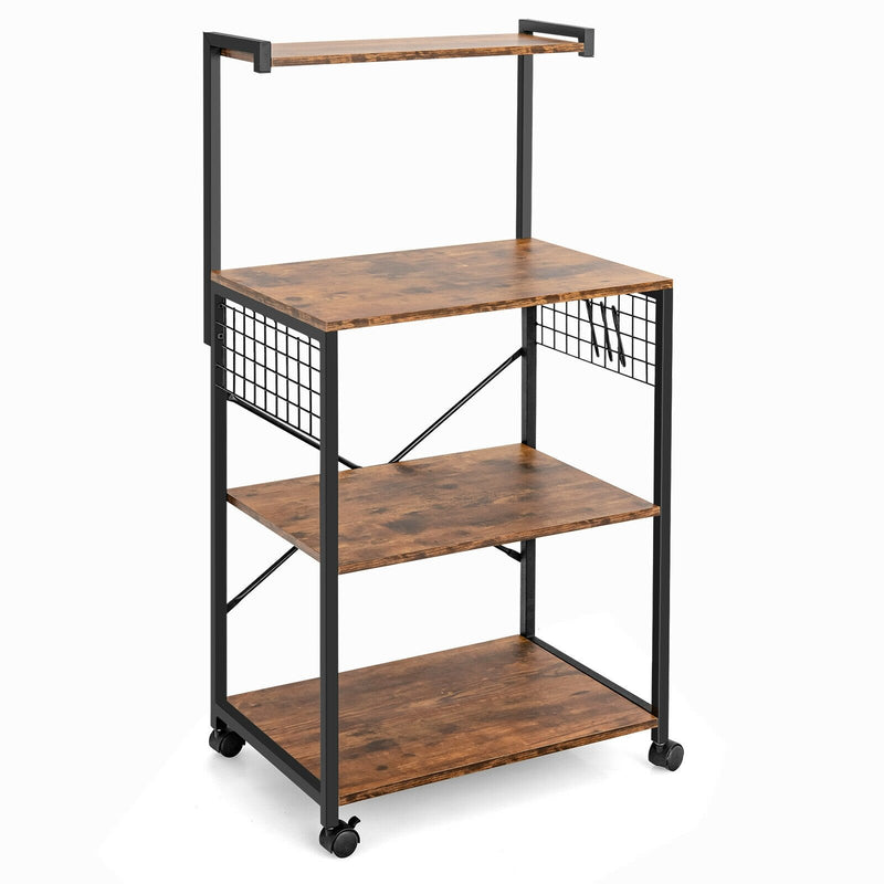 4-Tier Kitchen Baker’s Rack on Wheels