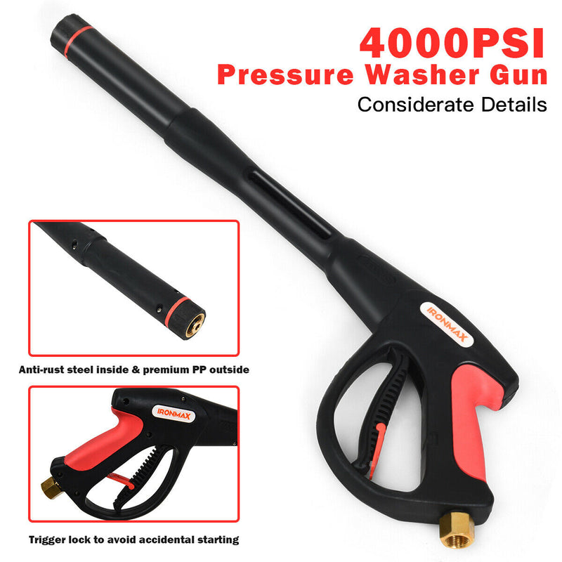 4000 PSI Pressure Washer Gun with 20-Inch Extension Wand Lance