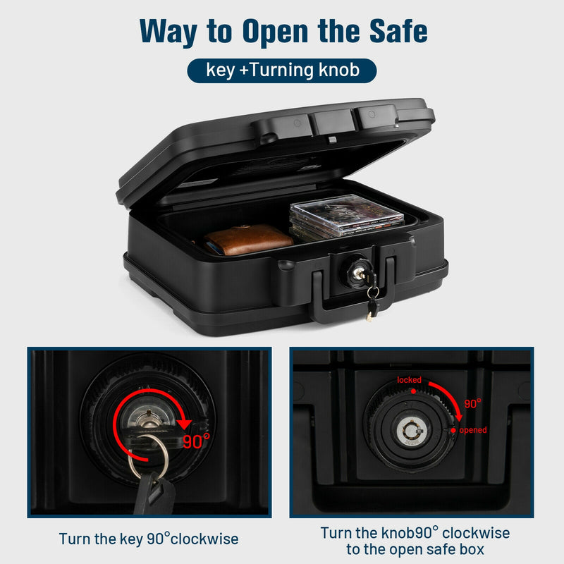 Fireproof Waterproof 30 Minute Safe Box with Lock and Handle-18 x 15 x 7 inches