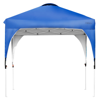 6.6 x 6.6 FT Pop Up Height Adjustable Canopy Tent with Roller Bag-Blue