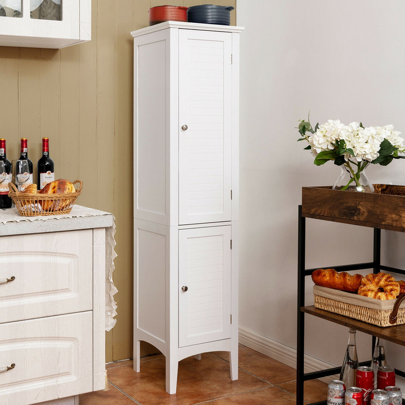 Freestanding Bathroom Storage Cabinet for Kitchen and Living Room-White