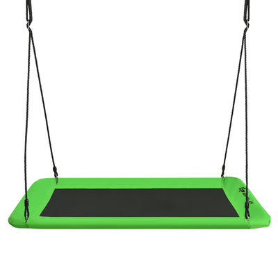 60 Inch Platform Tree Swing Outdoor with 2 Hanging Straps-Green