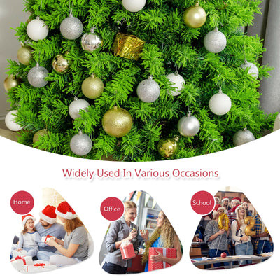 Snow Flocked Artificial Christmas Tree with Metal Stand-4.5'