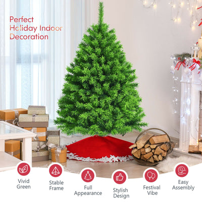 Snow Flocked Artificial Christmas Tree with Metal Stand-4.5'