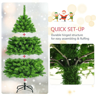 Snow Flocked Artificial Christmas Tree with Metal Stand-4.5'