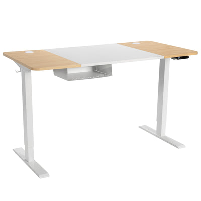 55 x 28 Inch Electric Adjustable Sit to Stand Desk with USB Port-Natural