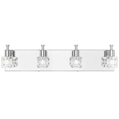 4-Lights Modern Bathroom Vanity Light Crystal Wall Sconce Bathroom Light Fixture