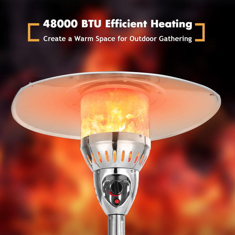 48000 BTU Patio Heater with Simple Ignition System