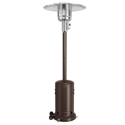 48000 BTU Stainless Steel Propane Patio Heater with Trip over Protection-Bronze