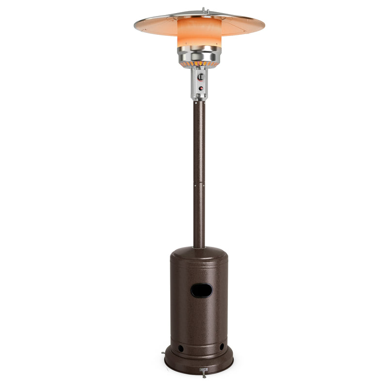 48000 BTU Stainless Steel Propane Patio Heater with Trip over Protection-Bronze