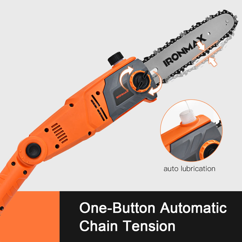 10/8-Inch Power Pole Saw for Outdoor Tree Trimming-10 Inches