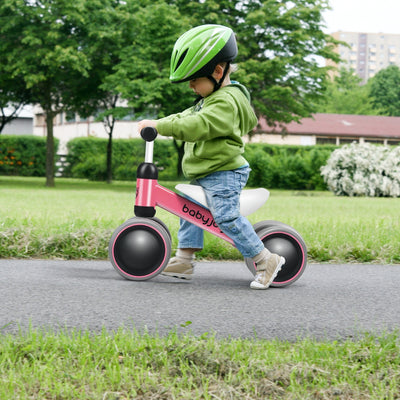 4 Wheels No-Pedal Baby Balance Bike-Pink