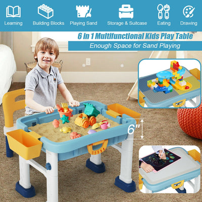 6-in-1 Kids Activity Table Set with Chair