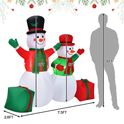 6 Feet Christmas Inflatable Snowmen Blow Up Christmas Decoration