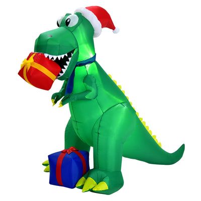 6 Feet Christmas Inflatable Dinosaur for Indoor and Outdoor