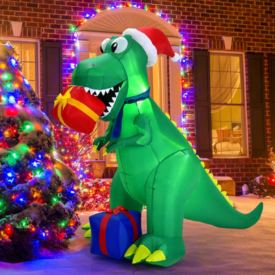 6 Feet Christmas Inflatable Dinosaur for Indoor and Outdoor