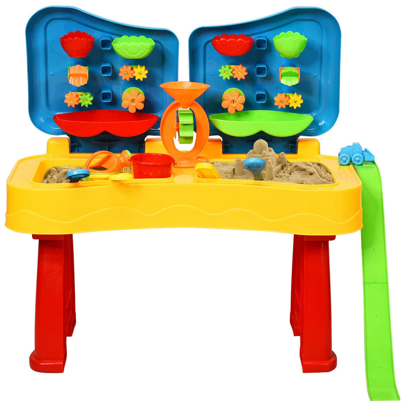 2-in-1 Kids Sand and Water Table Activity Play Table with Accessories