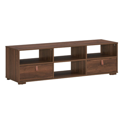 TV Stand Entertainment Media Center Console for TV's up to 60 Inch with Drawers Walnut-Walnut