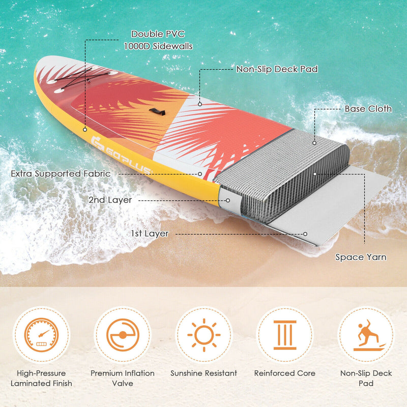 11 Feet Inflatable Stand Up board with Aluminum Paddle Pump