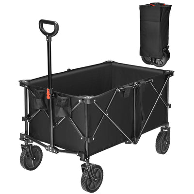 Outdoor Utility Garden Trolley Buggy -Dark Black