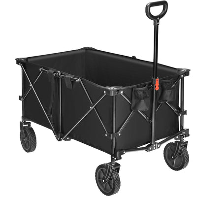 Outdoor Utility Garden Trolley Buggy -Dark Black