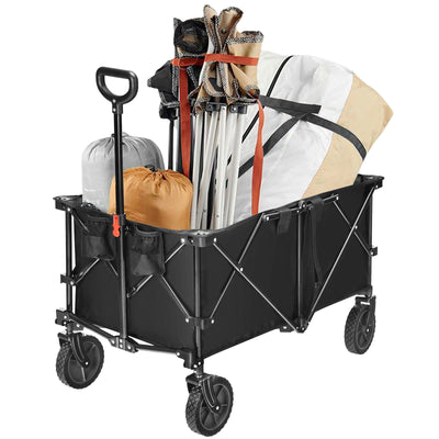 Outdoor Utility Garden Trolley Buggy -Dark Black