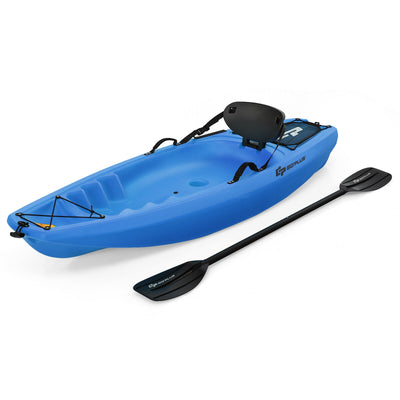 6 Feet Youth Kids Kayak with Bonus Paddle and Folding Backrest for Kid Over 5-Blue