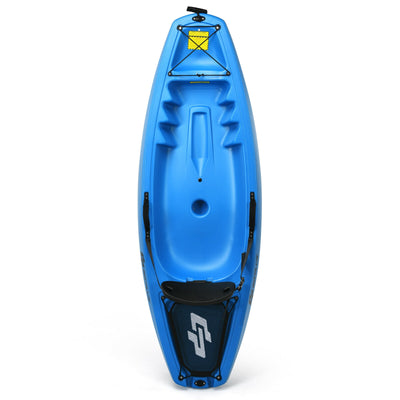 6 Feet Youth Kids Kayak with Bonus Paddle and Folding Backrest for Kid Over 5-Blue