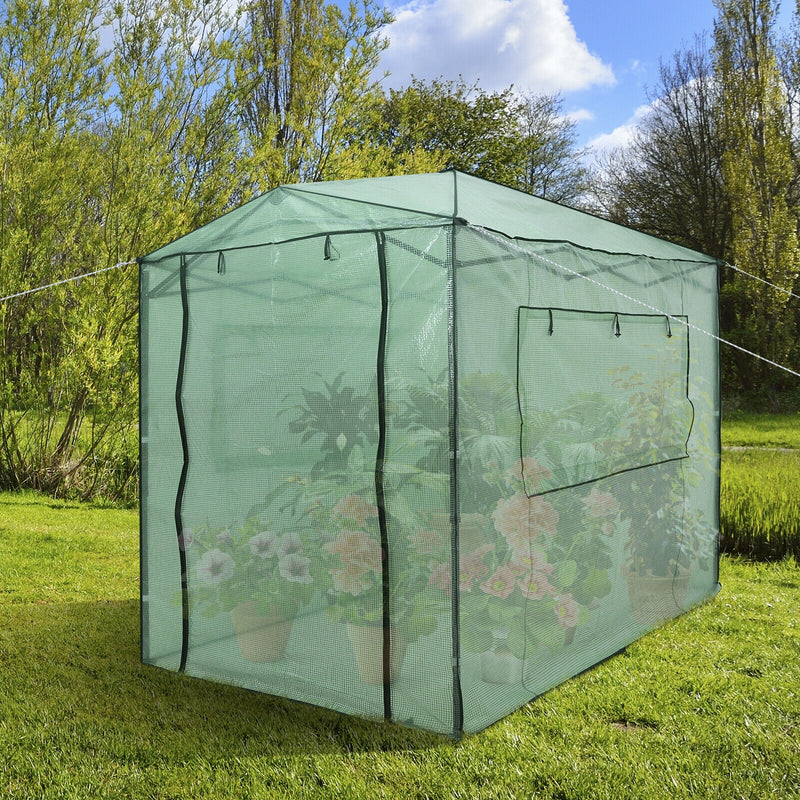 Portable Walk-in Greenhouse  with Window-Green