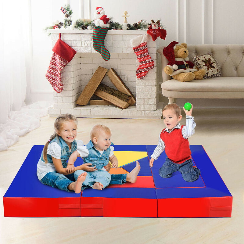 4-in-1 Crawl Climb Foam Shapes Toddler Kids Play Set