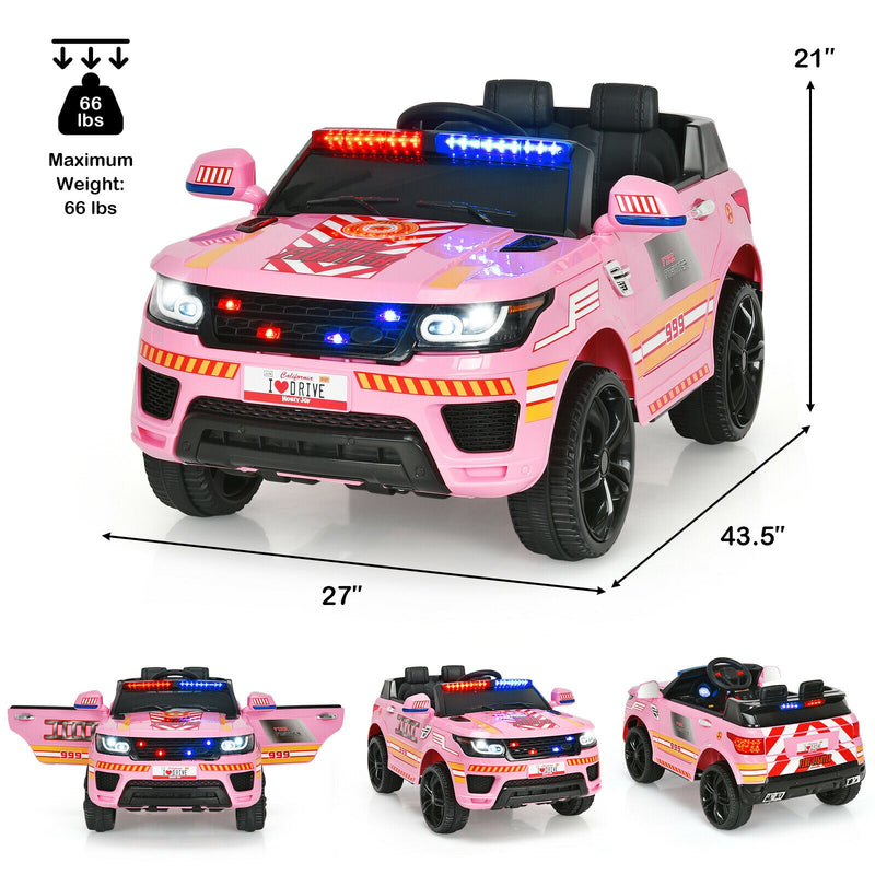 12V Kids Electric Ride On Car with Remote Control-Pink