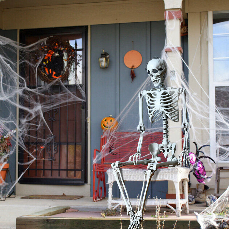 5.4 Feet Halloween Skeleton Life Size Realistic Full Body Hanging