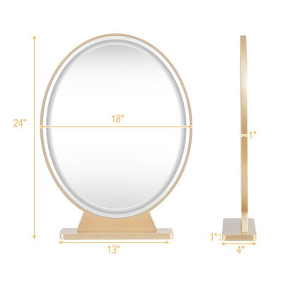 Hollywood Vanity Lighted Makeup Mirror Remote Control 4 Color Dimming-Golden